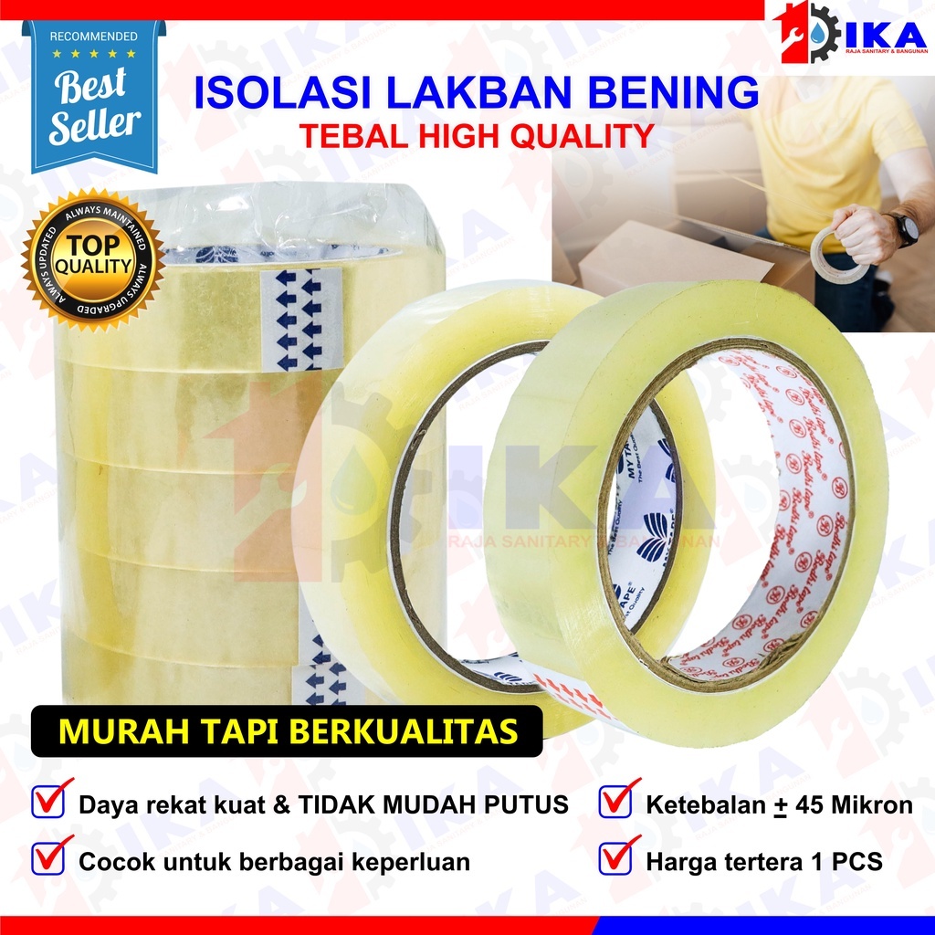 

ISOLASI BENING 1" INCH 24MM X 100Y BODHI TAPE LAKBAN BENING ISOLASI BENING