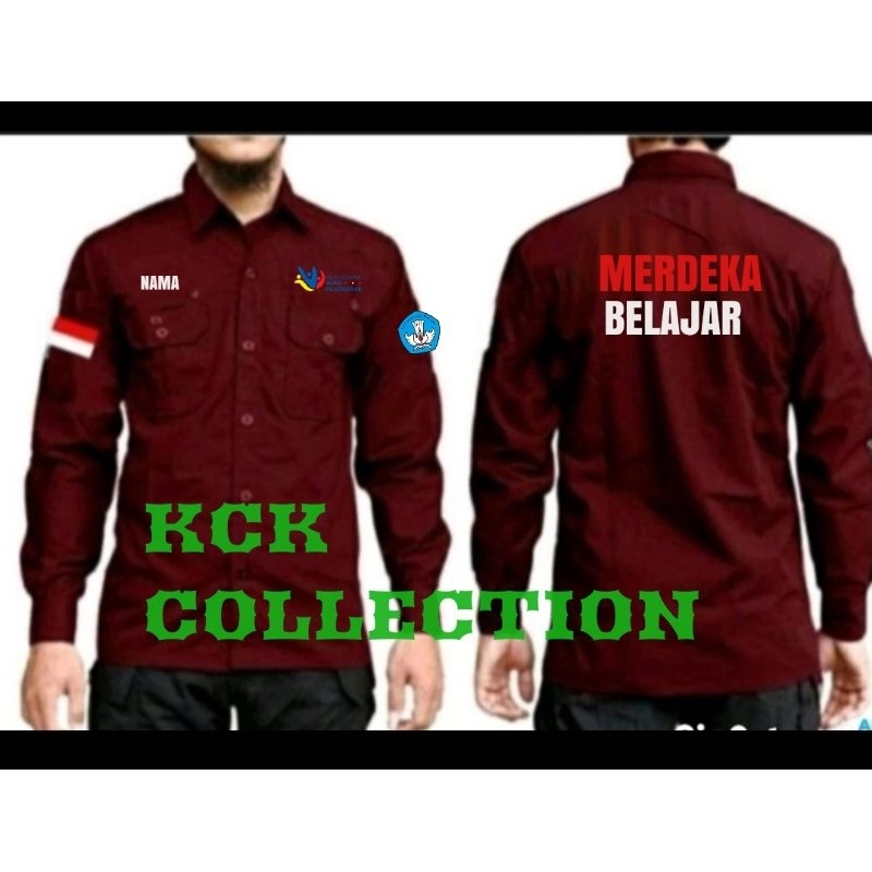 kemeja pdh merdeka belajar baju merdeka belajar baju pendidikan guru penggerak