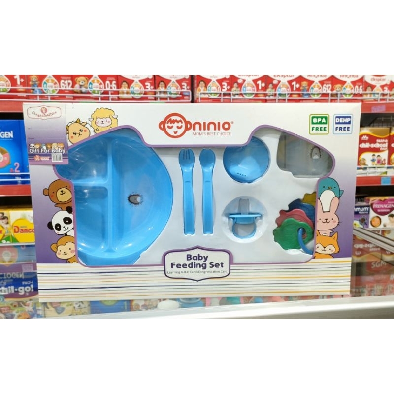 🪴Sanjaya Babyshop🪴 Ninio Feeding Set Gift Box Baby Set Peralatan Makan Bayi