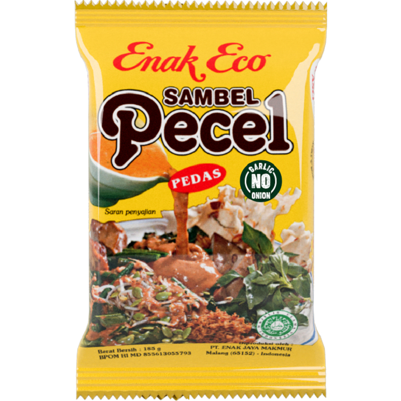 

BUMBU PECEL KOTAK 200 PEDAS VEGAN ENAK ECO