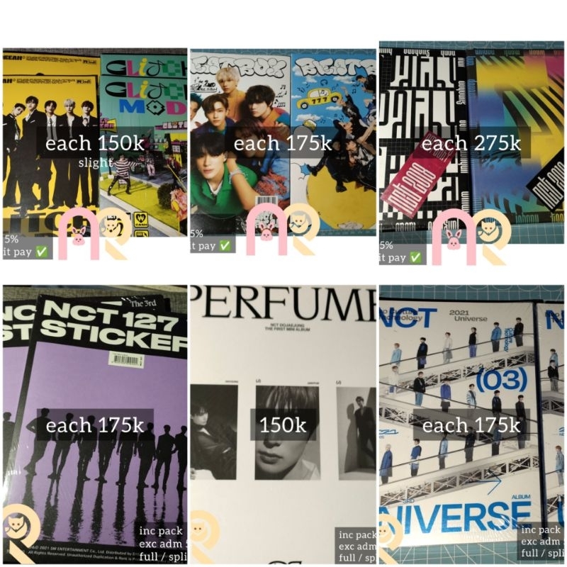 [READY SEALED] Album NCT Empathy, Universe, 127 Sticker, Dream Glitch Mode, Beat Box, DJJ Perfume