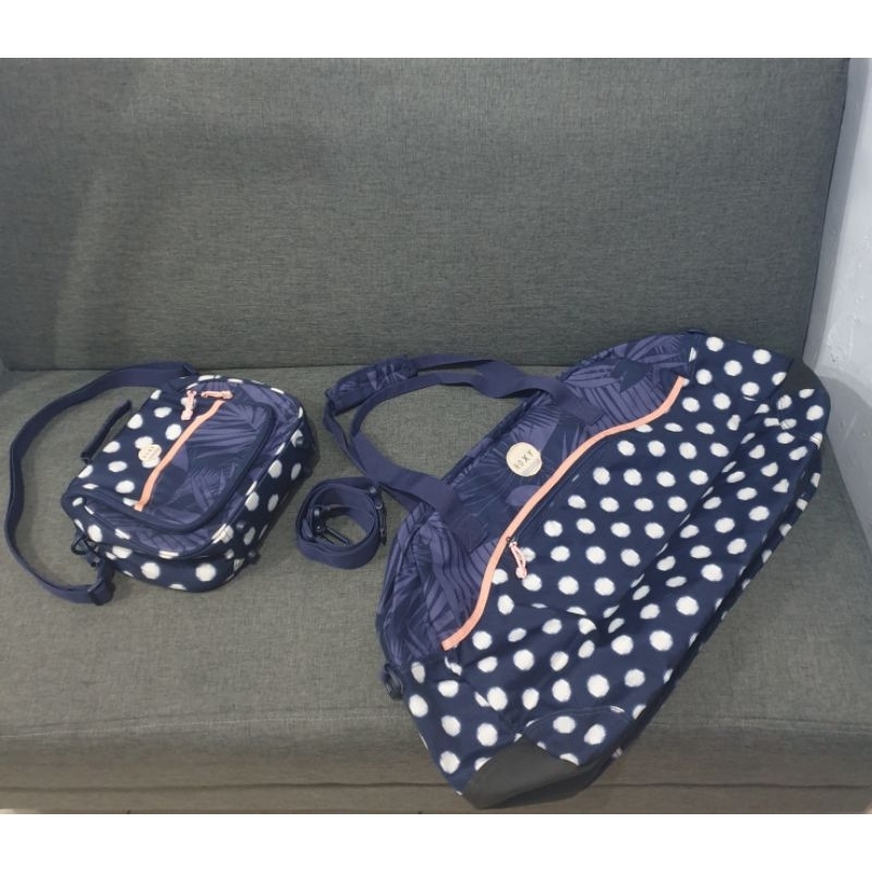Turun Harga Preloved Bundling Roxy Tas Duffle Travel Bag dan Selempang