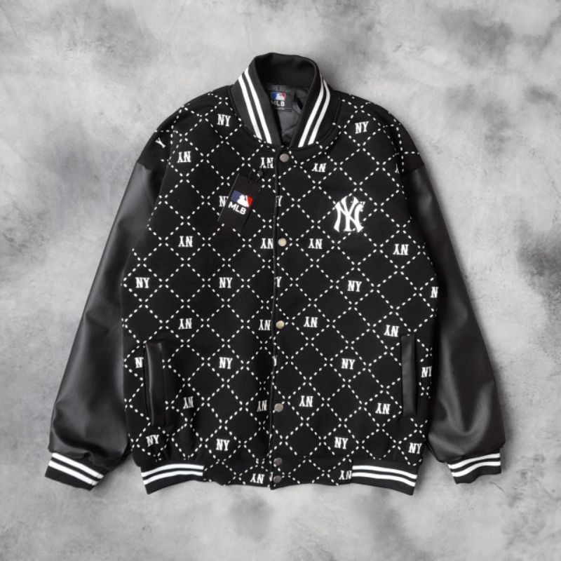 JACKET VARSITY MLB NY MONOGRAM FULL PRINT