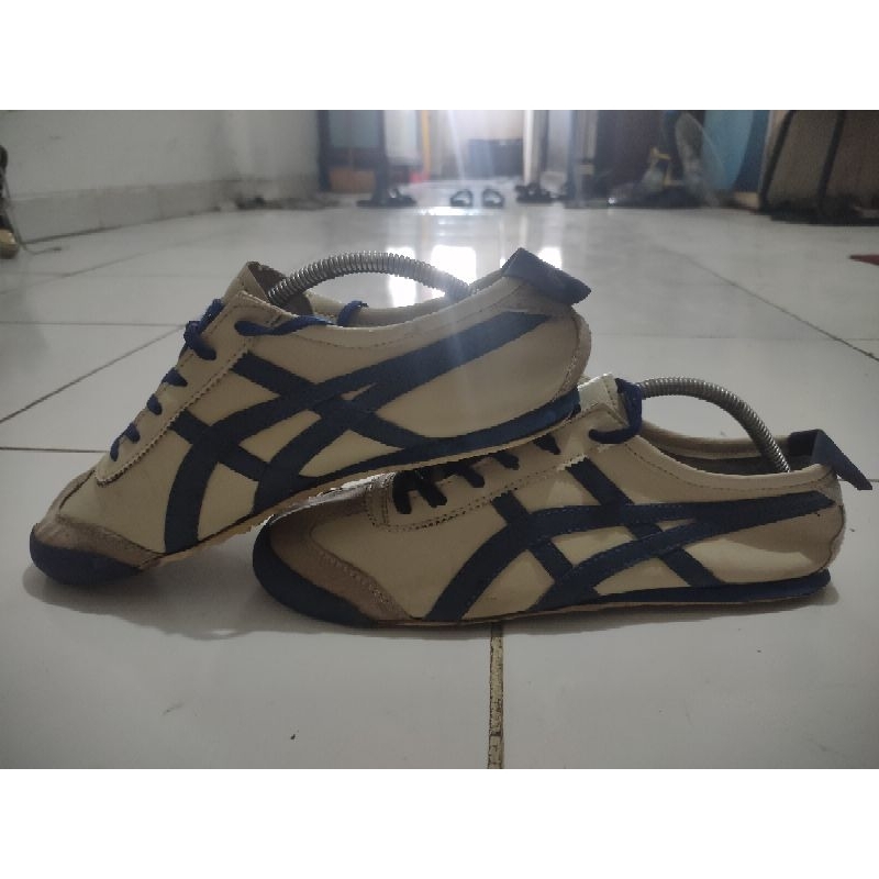 Asics Onitsuka Tiger Cream Navy Made In Vietnam