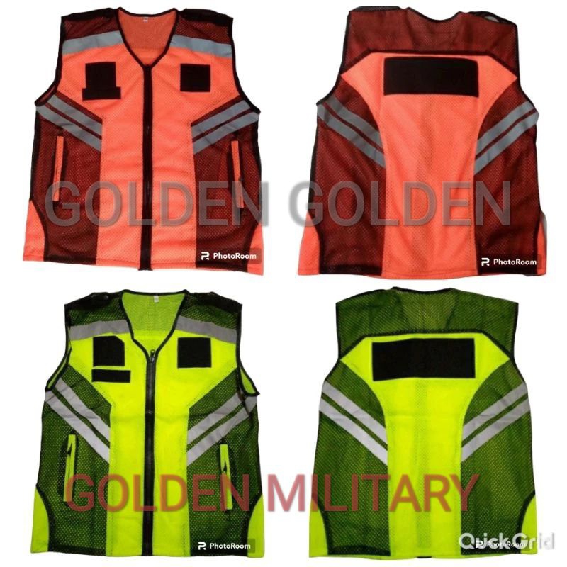 rompi jaring polos,rompi parkir, rompi safety