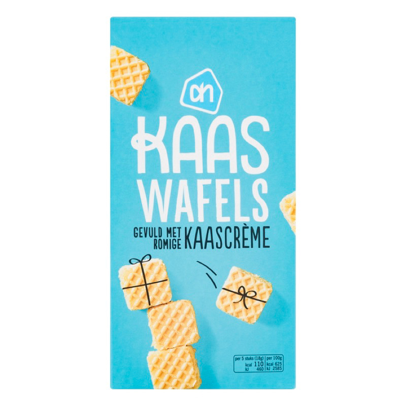 

AH Kaaswafels met kaascreme made in Holland/Belanda