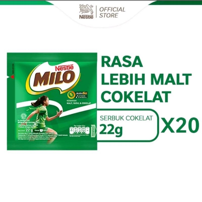

DA MILO ACTIV-GO Nestle 22g renceng 10 saset