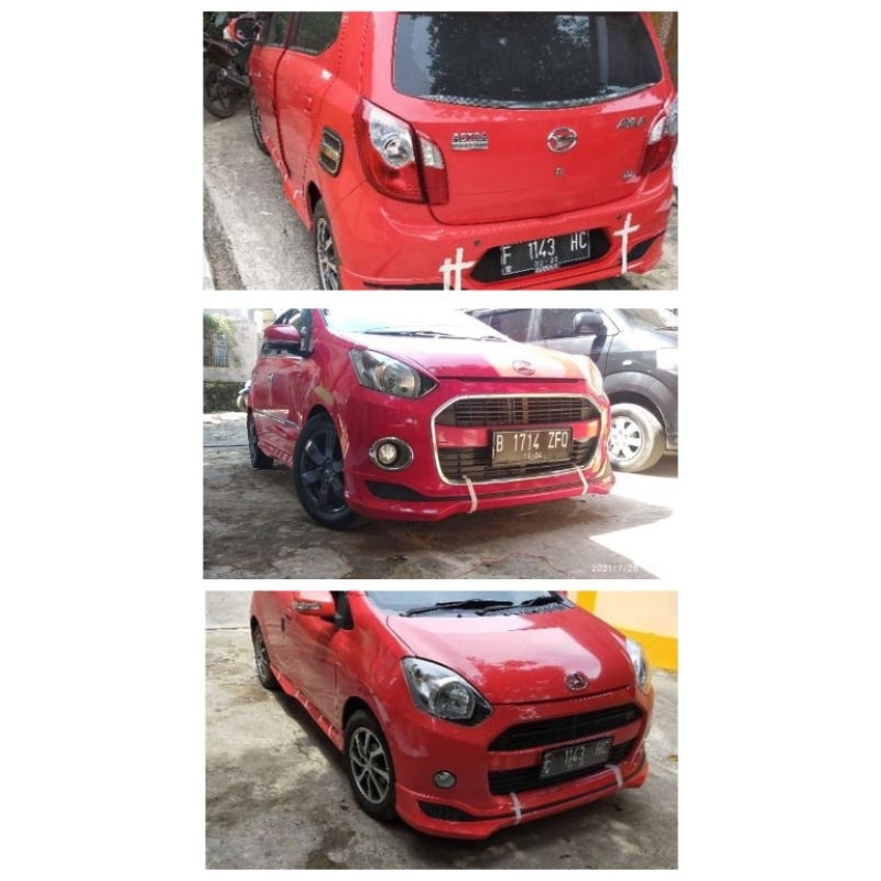 Bodykit Ayla lama 2013-2017 satu set depan belakang samping include sudah cat