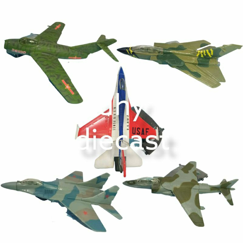 Diecast Miniatur pesawat tempur newray Tornado/Mig-15/Mig-29/Usaf/AV-8b Harrier