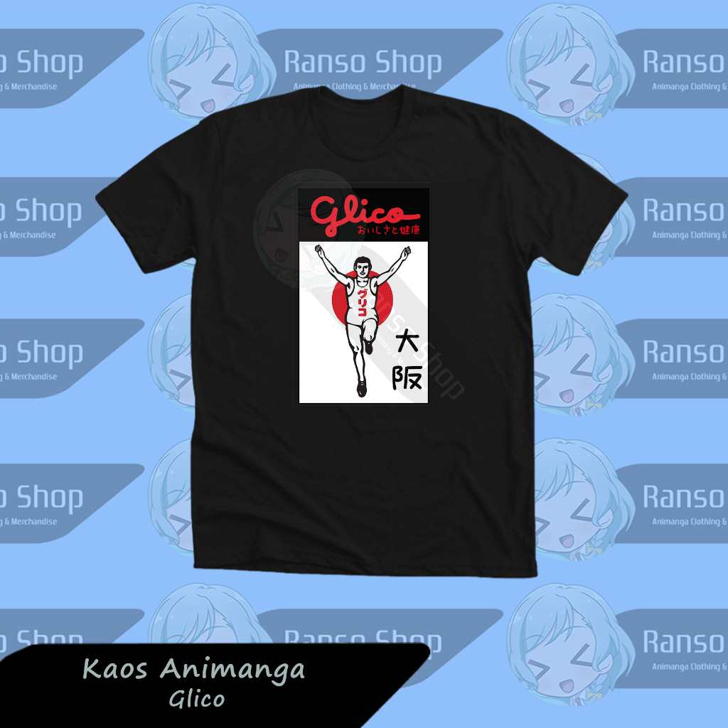 Kaos Glico Osaka / Baju Glico Doutonburi / T-shirt Glico Marathon Osaka Doutonburi