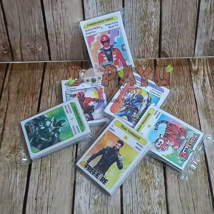 Kartu Kwartet Kuartet Lokal Kartun Kemasan Plastik Mainan Jadul 90an