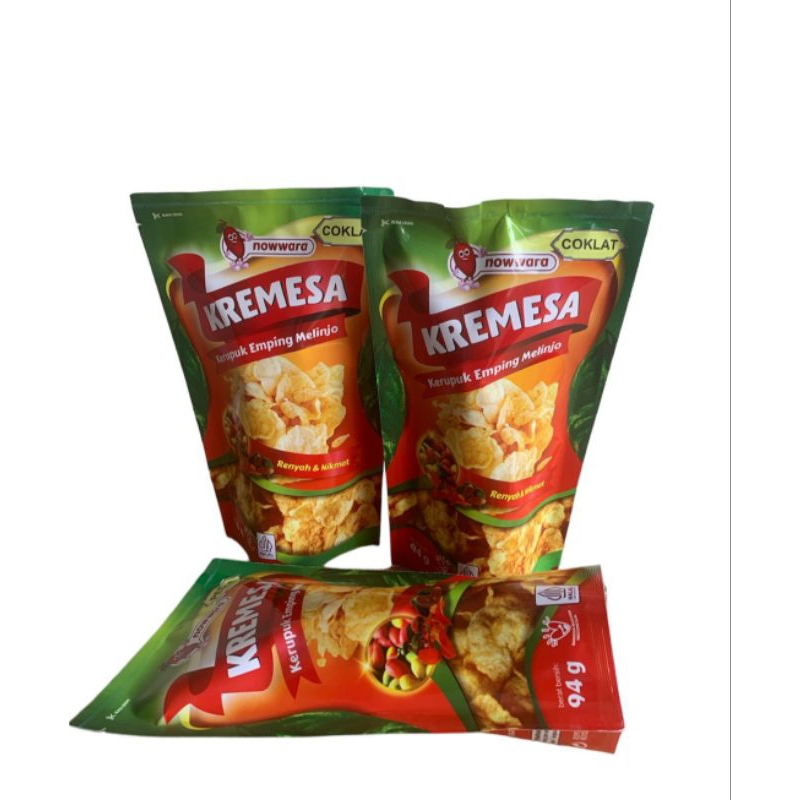 

Kremesa Emping Melinjo Goreng Varian Rasa