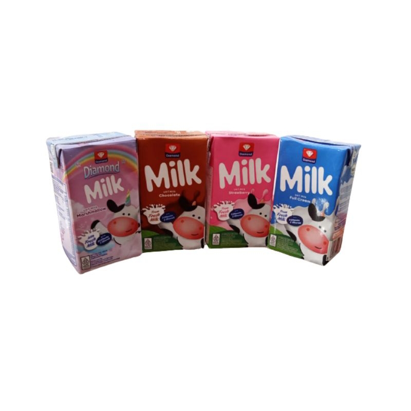 Diamond Susu UHT 125 ml / Diamond Milk Full Cream @ 4pcs