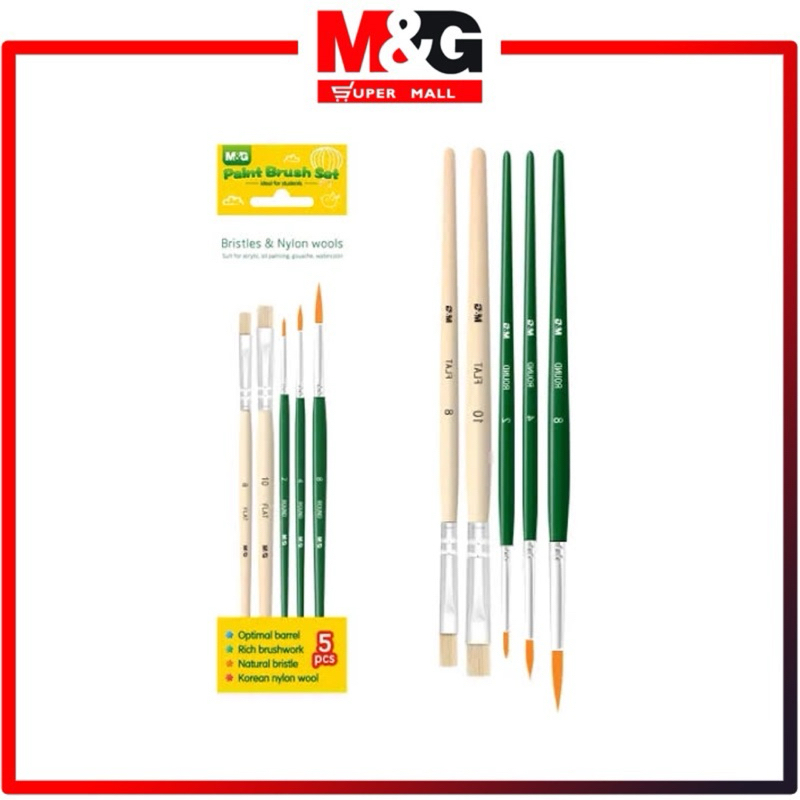 

Paint Brush Set 5pcs / M&G Kuas Lukis 5 pcs ABH978B8