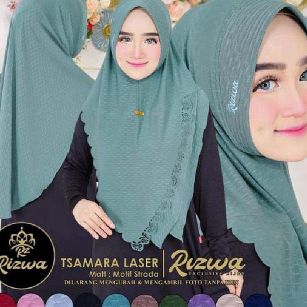 GROSIR Jilbab Instan Laser Cuting Tsamara By Rizwa