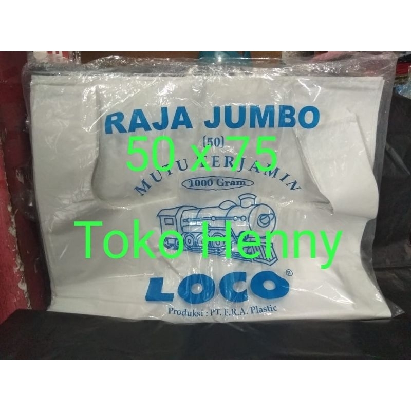 KANTONG KRESEK 50X75 ...  LOCO PUTIH RAJA JUMBO ... ukuran 50 x 75 ...  berat  1.000 gram