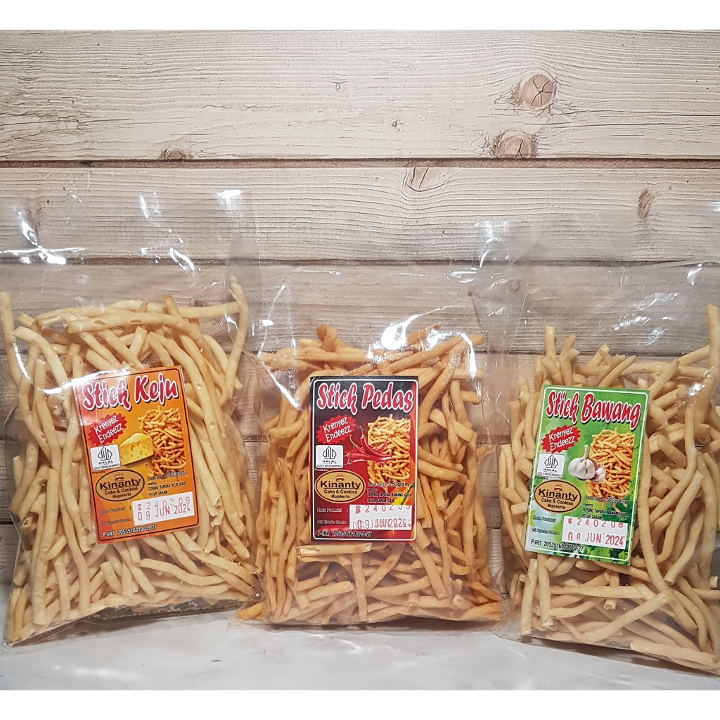 

Stik Kinanty - Stik Bawang Stik Keju Stik Pedas