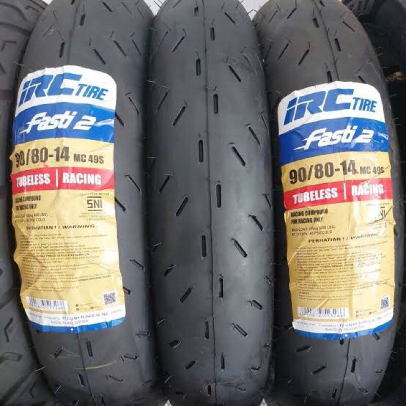 Ban balap IRC Pasti 2 ring 14. Ukuran 90/80-14 All,metic