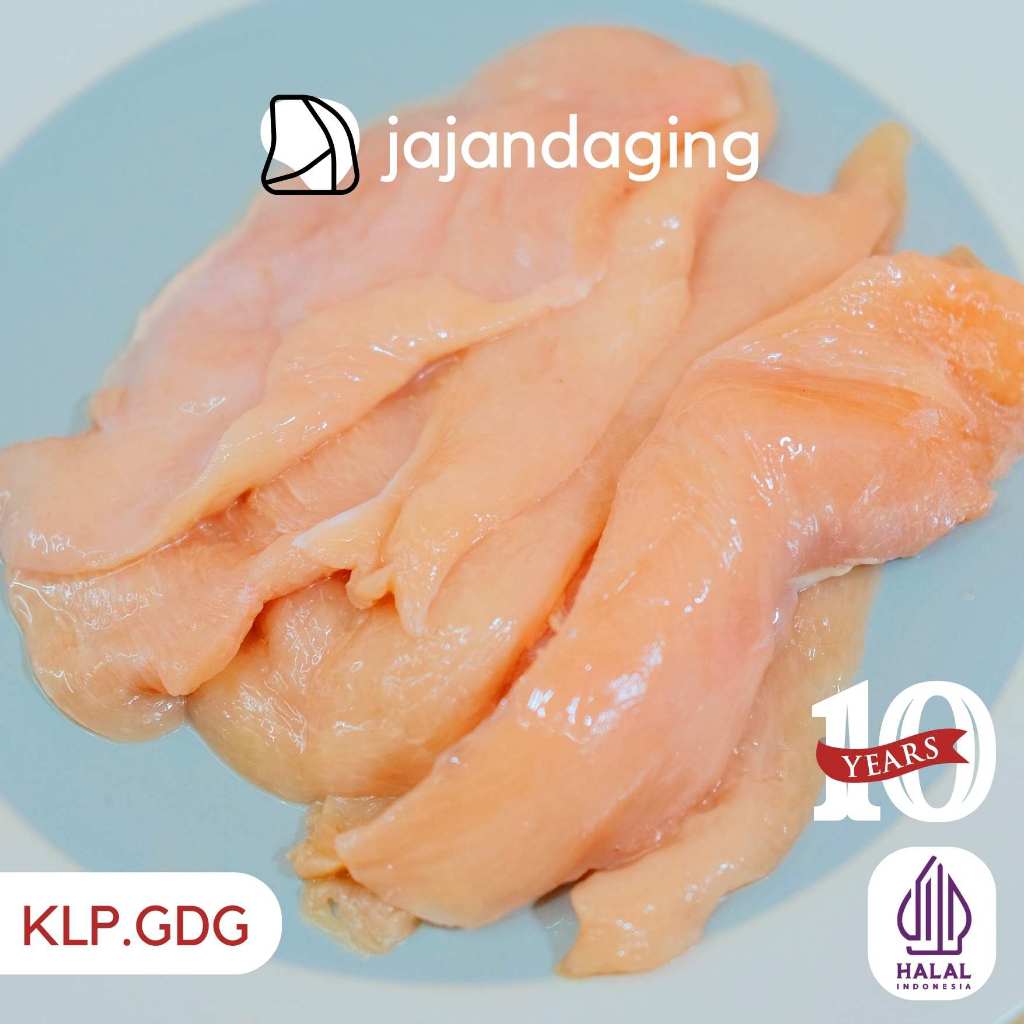 

Boneless Dada/Paha Slice Ayam Premium Quality - KLP Gading