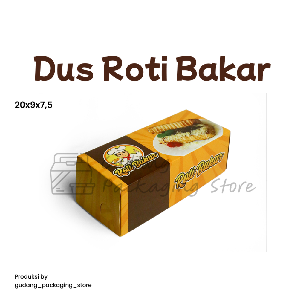 

100 pcs/Dus Roti Bakar/Box Roti Bakar/ 20x9x7,5