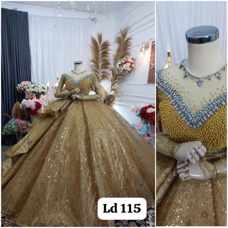 BALLGOWN PENGANTIN JUMBO | GAUN RESEPSI WEDDING | BAJU PERNIKAHAN | KEBAYA AKAD NIKAH