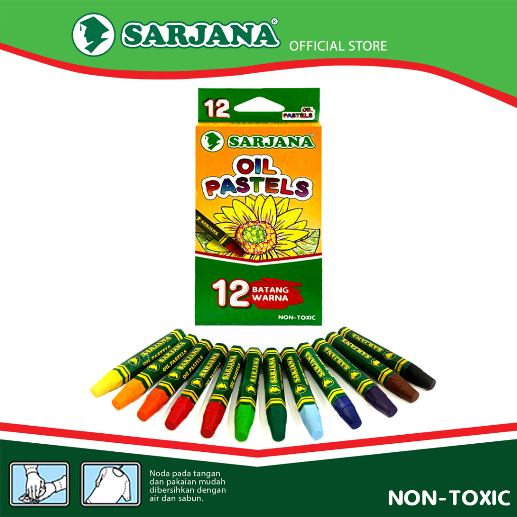 

Sarjana Oil Pastel 12 Batang Warna