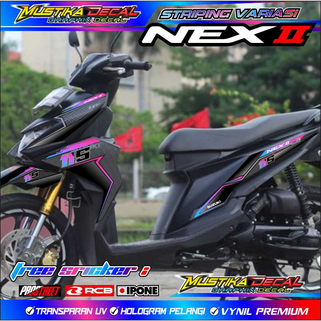 STRIPING VARIASI MOTOR SUZUKI NEX 2 / STICKER LIST MOT0R SUZUKI NEX 2