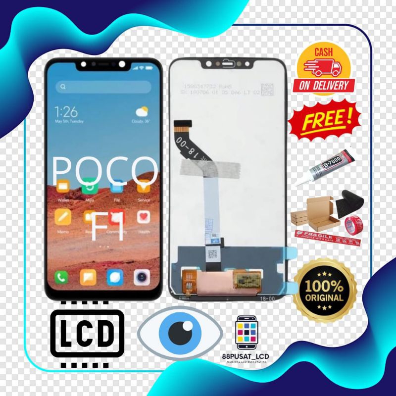LCD FULLSET POCOPHONE F1 / POCO F1 ORIGINAL TOUCHSCREEN LCD