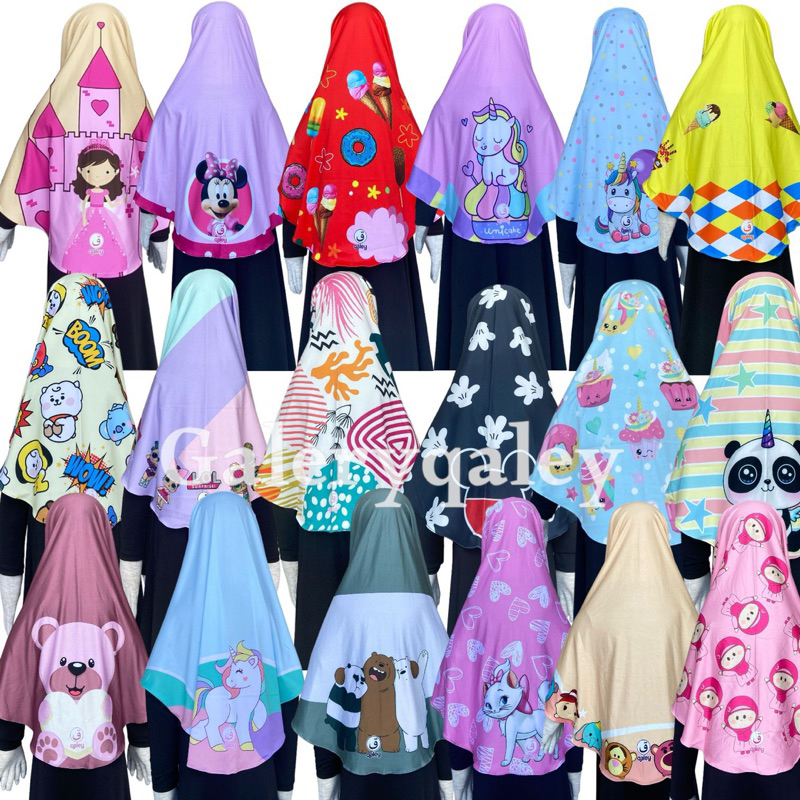 HIJAB INSTANT PRINTING ALL MOTIF / HIJAB ANAK KARAKTER LUCU / KERUDUNG ANAK PRINTING