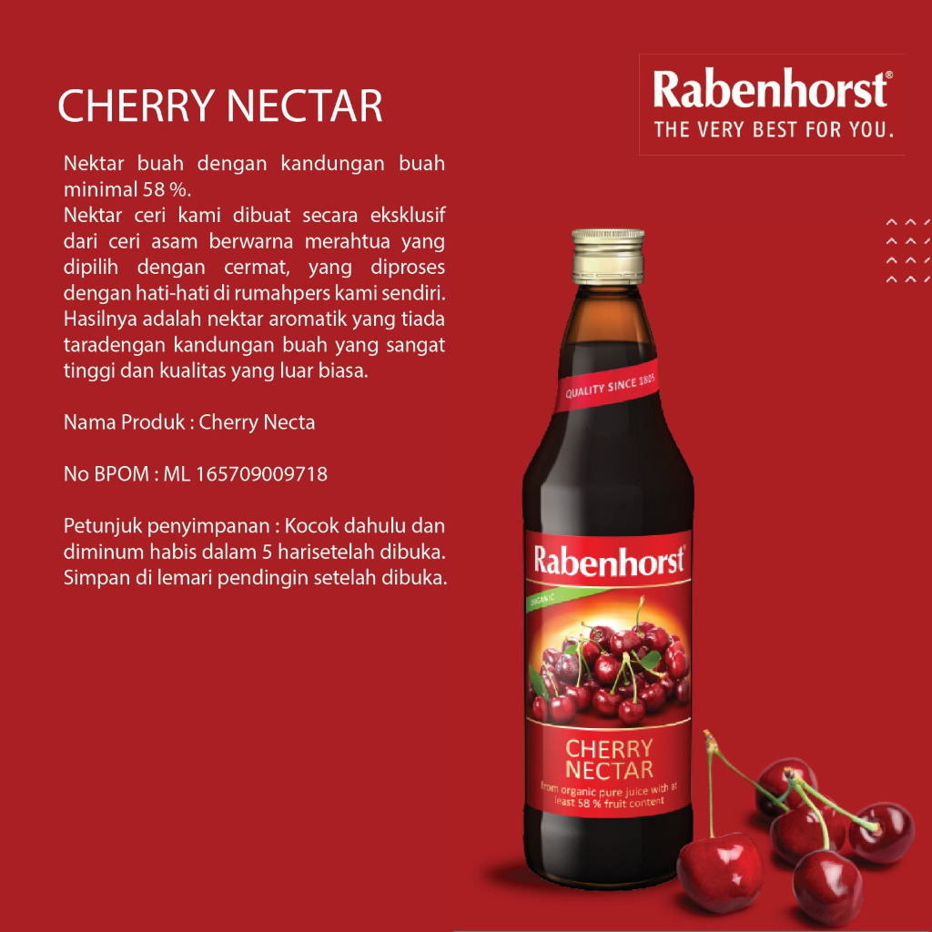 

Rabenhorst Organic Cherry Nectar Juice 750ml