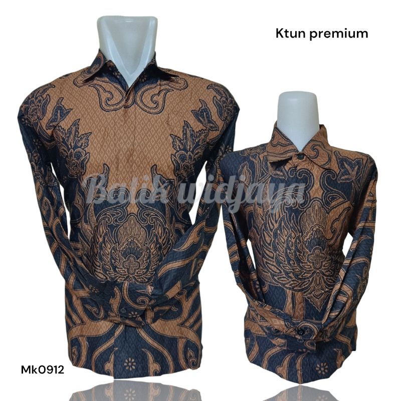 batik couple ayah anak coklat mewah cod