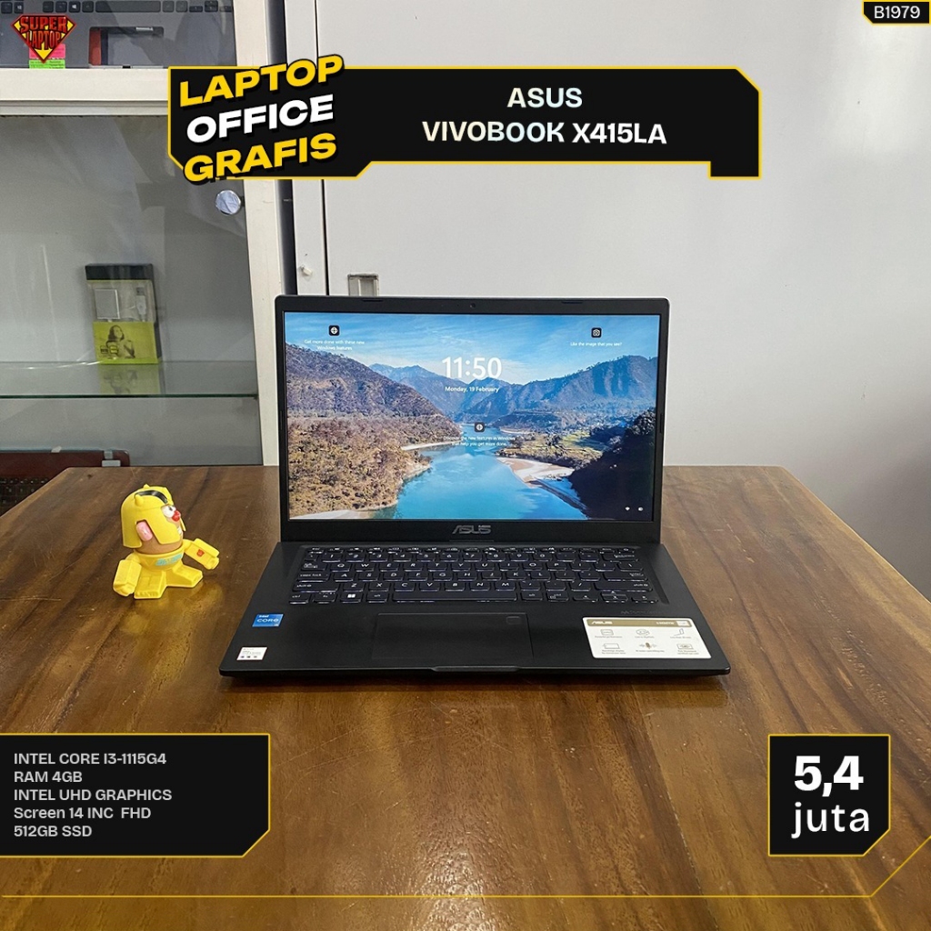 Laptop ASUS VIVOBOOK X415LA Intel Core i3-1115G4 4GB RAM 512GB SSD