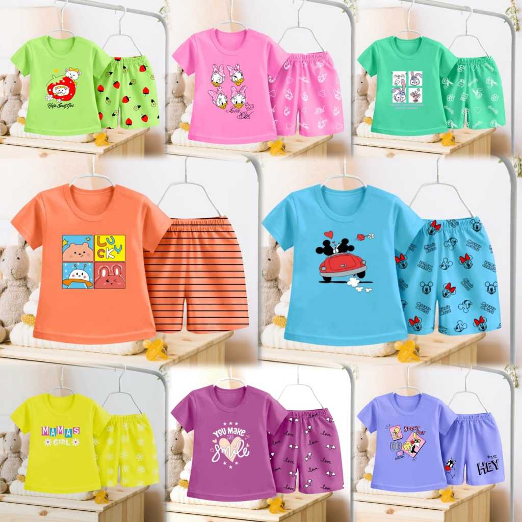 VALMELO SETELAN BAJU ANAK PEREMPUAN/BAJU ANAK CEWEK 1- 6TAHUN