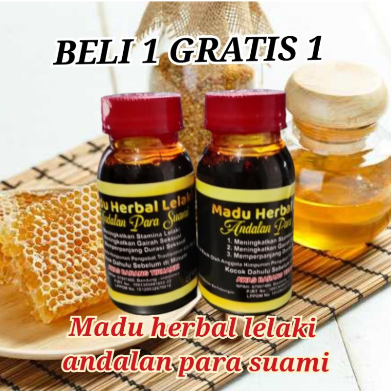 Madu herbal lelaki andalan para suami madu kuat tahan ber jam jam BELI 1 GRATIS 1