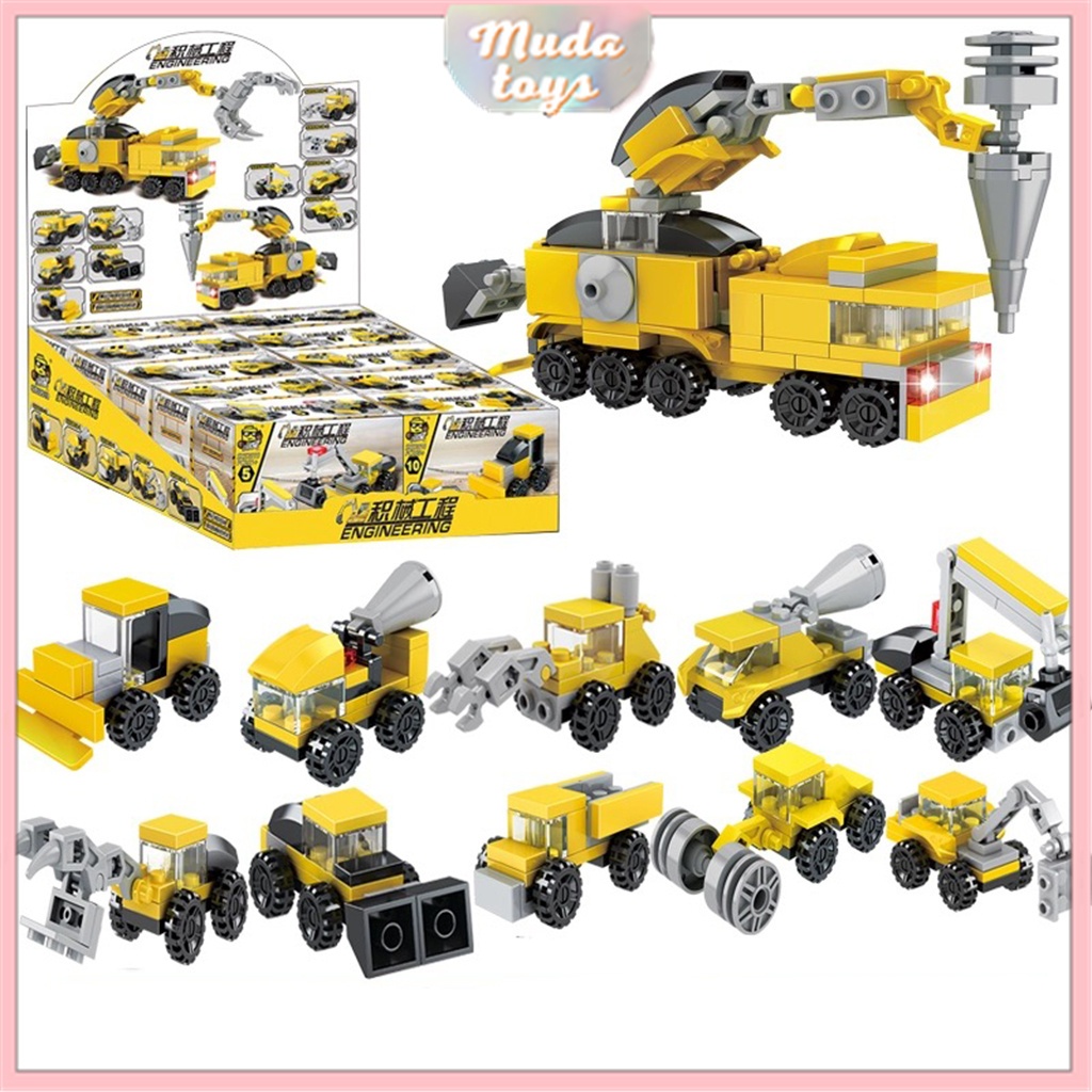 Muda Toys Mainan Edukasi Anak Balok Mobil Mini Mainan Edukasi Anak /Karakter Toys Kendaraan Rekayasa
