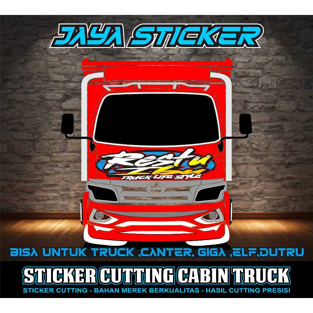 

sticker cutting kabin truck