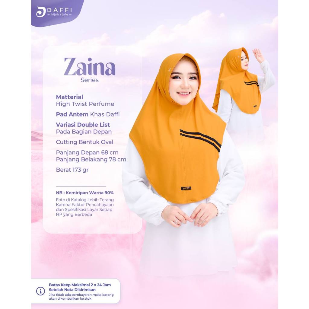 ❤️ ALREHANSTORE ❤️ Hijab Daffi Zaina Series Batch 4 hijab instan jilbab instan berkualitas ORI Daffi