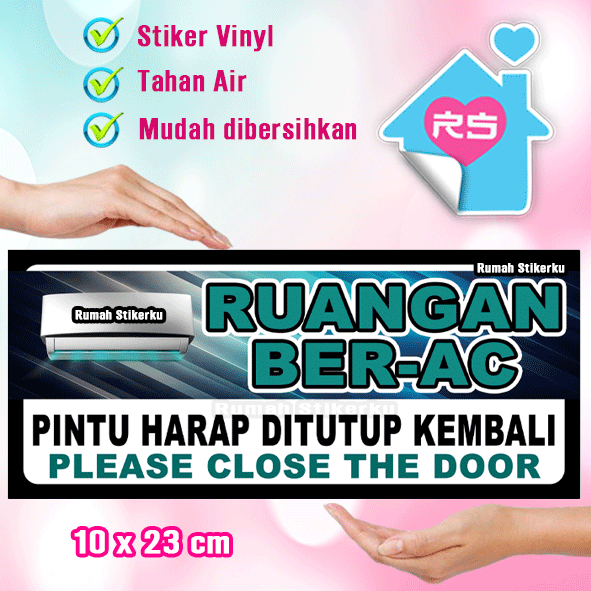 Stiker Ruangan Ber - AC