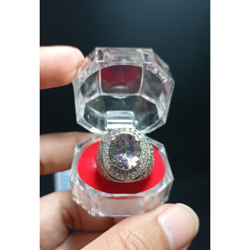 BATU KECUBUNG PELANGI MYSTIQ QUARTZ BERSERTIFIKAT