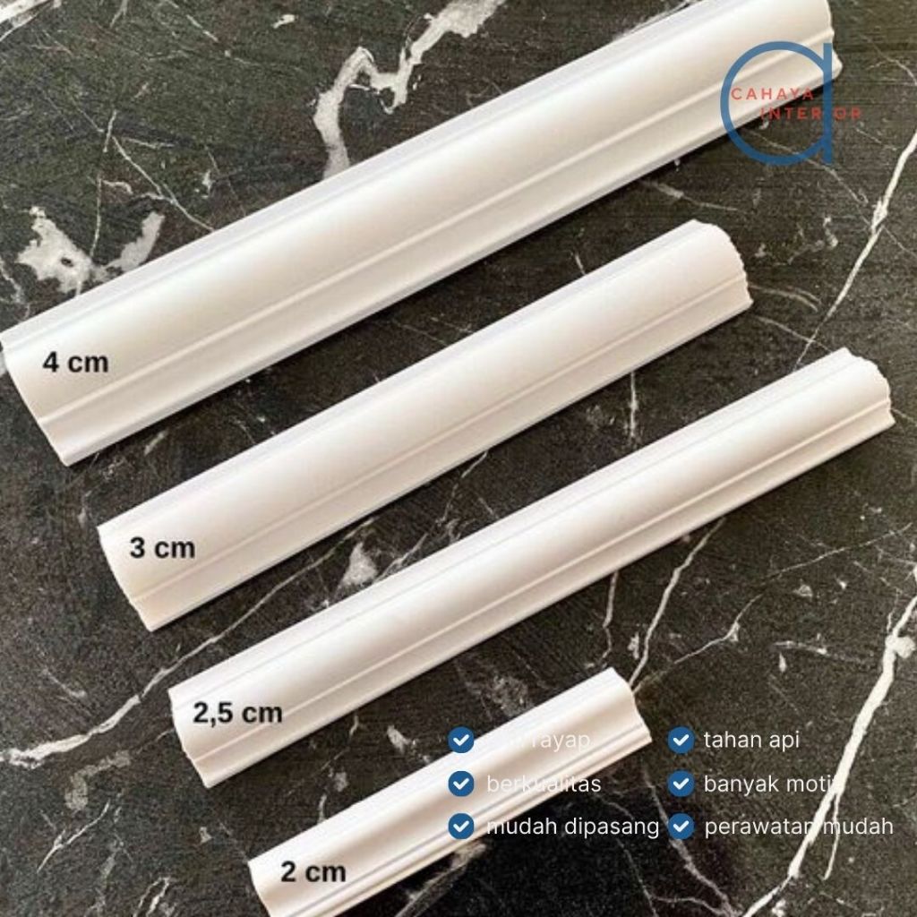 LIS MOLDING PVC HIGH QUALITY - ESTETIK - MEWAH COCOK UNTUK DINDING RUANGTAMU//KAMAR // KEMASAN PACKI