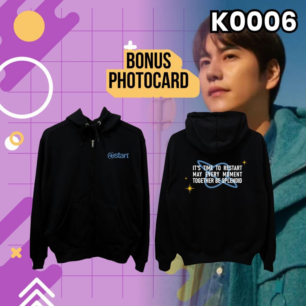 K0006 Jaket Hoodie Kyuhyun Restart Asia Tour Free Photocard