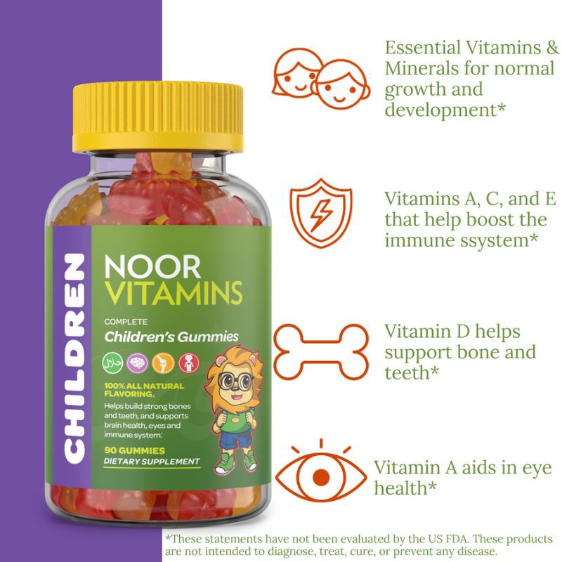 Kids Vitamins |  Multivitamin Gummies | Halal | Vitamin Anak D3 B6 B12 Vit C and Zinc for Immunity |