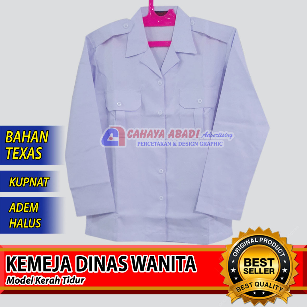Kemeja Putih PNS Wanita Baju Dinas Putih PNS Wanita