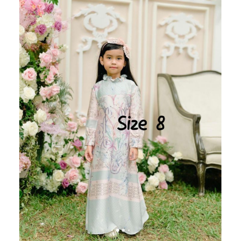 Tropical Dress Anak Blossom Size 8 by Ainayya