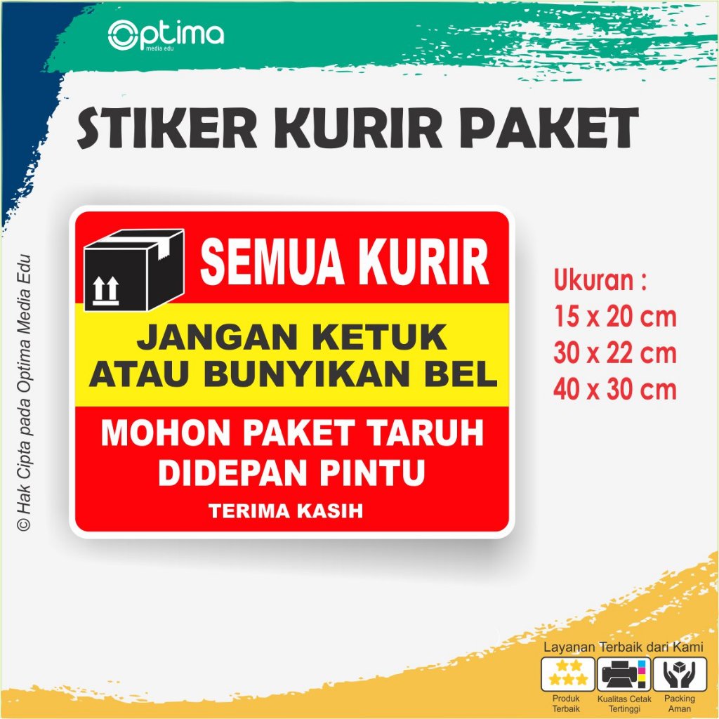 

Stiker tulisan Kurir Paket