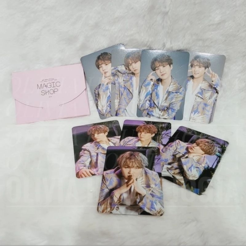 Photocard Suga BTS Magic Shop 2019 Photocard BTS Magic Shop Suga Pink