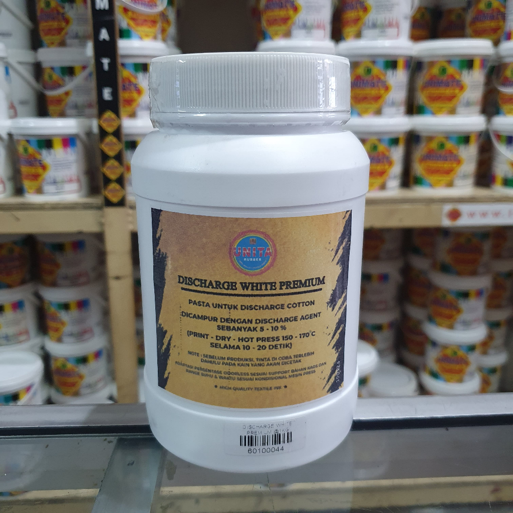Tinta sablon DISCHARGE WHITE dan CLEAR PREMIUM @1KG