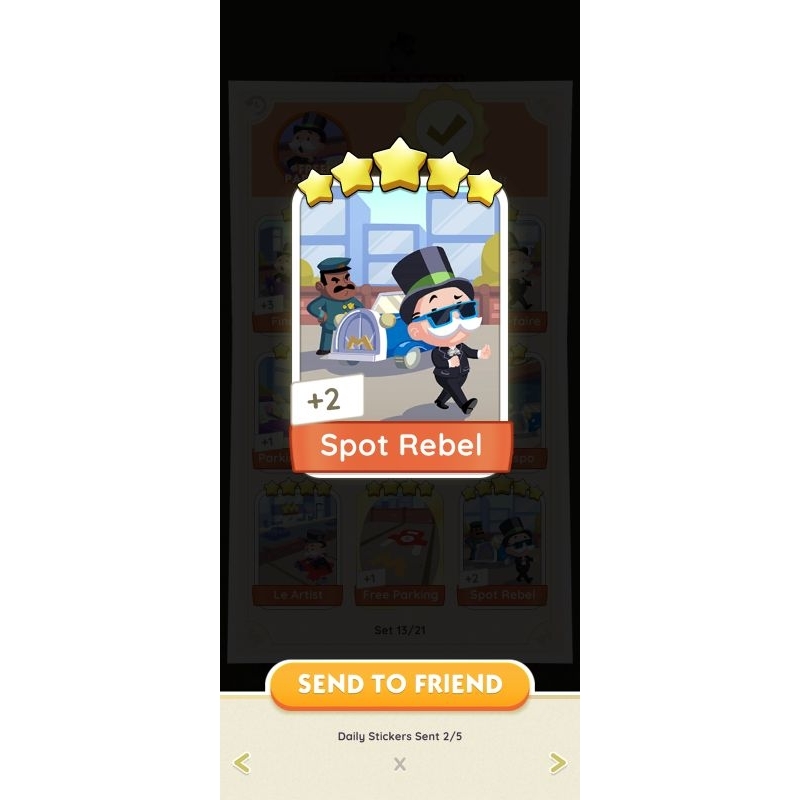 

Stiker MonopolyGo ( SPOT REBEL)