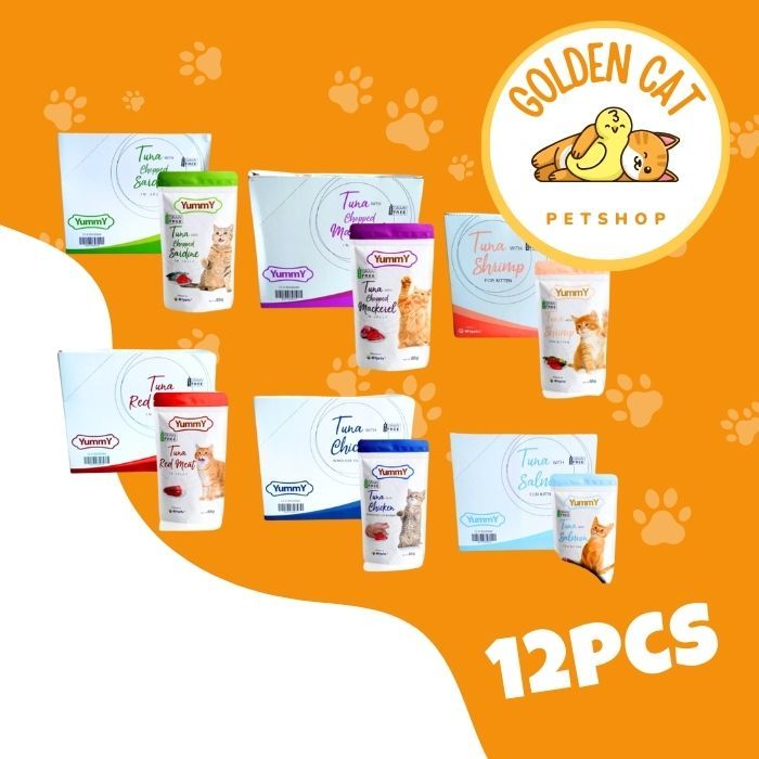 Yummy cat pouch 1 DUS ( isi 12 ) yummy cat wet food