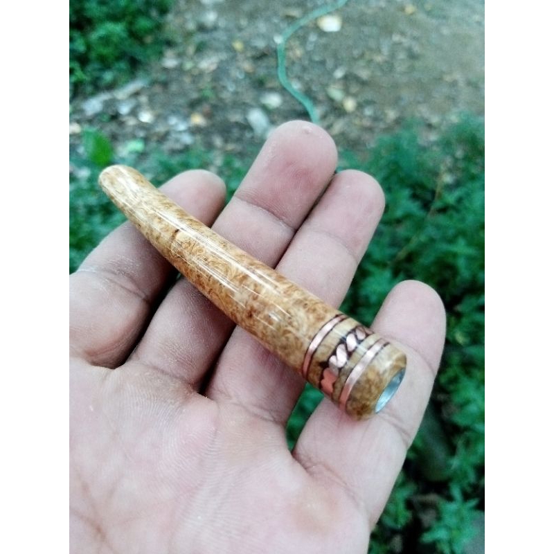 pipa Amboyna burl ring depan 8
